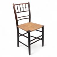 Ford Maddox Brown Morris Co Aesthetic Movement original rush seat Sussex chair 2 - Thumbnail 1