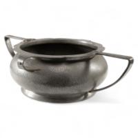 English Art Deco Hand-hammered Fruit Bowl or Centrepiece with Extending Handles