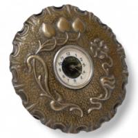 A Little Arts & Crafts Copper Table Clock in the Shape of a Flower Head
