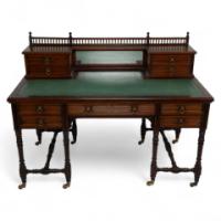 Bruce Talbert, style of. By Gillow and Co. – Aesthetic Oak Knee Hole Desk - Thumbnail 1