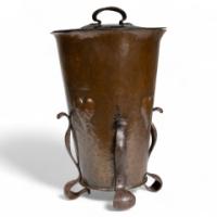 An Arts & Crafts Brass Coal Bucket