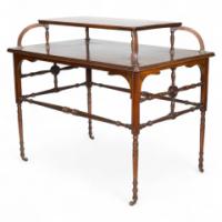 Howard & Sons. A High Art Aesthetic Movement Walnut Centre Tea Table