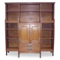Maple & Co., An Excellent Quality Oak Arts & Crafts Breakfront Sideboard/bookcase - Thumbnail 1