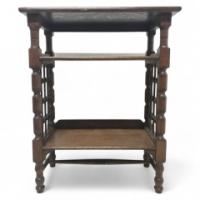Liberty and Co. An Arts and Crafts oak music/book stand - Thumbnail 1