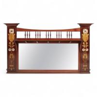 Shapland and Petter. An exhibition quality Arts Crafts mahogany Mirror - Thumbnail 1