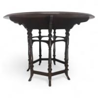 Collinson and Lock. An aesthetic movement seven leg walnut centre table - Thumbnail 1