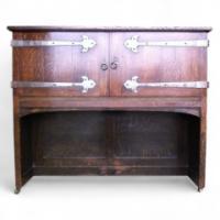 M H Baillie Scott for John Broadwood. An oak Arts and Crafts Manxman Piano - Thumbnail 1