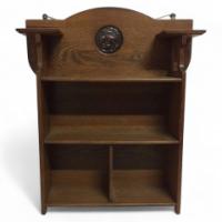 Shapland & Petter. A Good Quality Arts & Crafts Oak Wall/book Shelf
