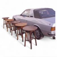 Five matching Arts and Crafts oak sidetable - Thumbnail 1