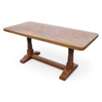 Lyndon cat and mouseman Hammell. An oak coffee table - Thumbnail 1