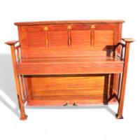 G M Ellwood for John Brinsmead and Sons. A mahogany and inlaid upright piano - Thumbnail 1