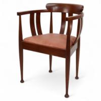 William Birch (probably). An Arts & Crafts Walnut Armchair - Thumbnail 1
