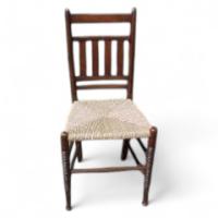 William Birch. A Walnut Side Chair with Re-rushed Seat - Thumbnail 1