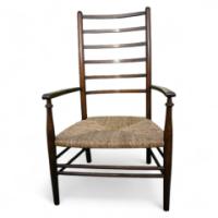 Liberty and Co. A rush seated ladder back armchair - Thumbnail 1