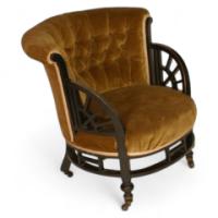 E W Godwin for William Watt. An Anglo-Japanese tub chair - Thumbnail 1