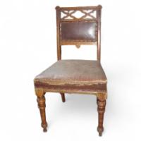 A Good Quality Set of Six Gothic Revival Oak Dining Chairs - Thumbnail 1