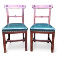 A W N Pugin for Gillows. A good pair of Gothic Revival oak sidechairs - Thumbnail 1
