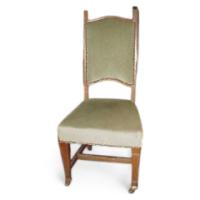Wylie and Lochhead. a Good Quality Set of Four Glasgow School Oak Dining Chairs
