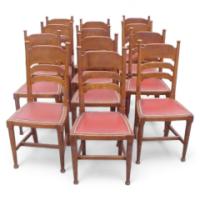 William Birch. A set of sixteen William Birch dining chairs including a pair of matching armchairs (not shown) - Thumbnail 1