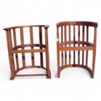 An Arts and Crafts oak tub chair - Thumbnail 1