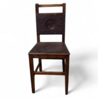 A rare Art Nouveau side chair with a beautiful Art Nouveau maiden - Thumbnail 1