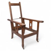 A Cotswold School Arts & Crafts Reclining Oak Armchair of Superior Quality