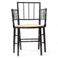 A very rare six leg cane seated armchair - Thumbnail 1