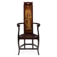 A rare Glasgow School Art Nouveau armchair - Thumbnail 1