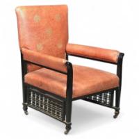 E W Godwin for William Watt. An Anglo-Japanese ebonised armchair - Thumbnail 1