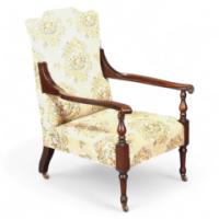 George Jack for Morris and Co. A mahogany open arm chair - Thumbnail 1