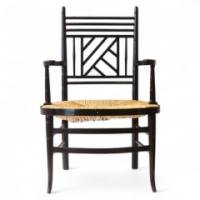 Edward William Godwin (attributed). An Anglo-Japanese ebonised elbow chair - Thumbnail 1