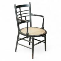 E W Godwin for William Watt. An Anglo-Japanese ebonised elbow chair - Thumbnail 1