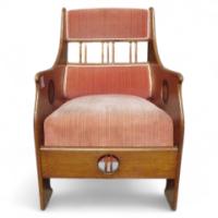 G M Ellwood for J S Henry. An oak armchair - Thumbnail 1