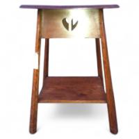 E A Taylor for Wylie and Lochhead. A good Glasgow style Arts and Crafts oak sidetable - Thumbnail 1