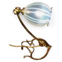 WAS Benson. A very rare Arts and Crafts brass table/bed lamp - Thumbnail 1