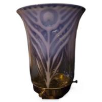 WAS Benson (attributed). A fabulous table lamp with a good James Powell of Whitefriers shade - Thumbnail 1