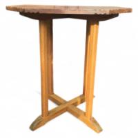 A Cotswold School oak side table with chipped carving - Thumbnail 1