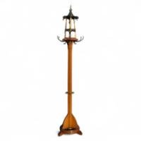 Arthur Simpson. a Rare Arts and Crafts Hatstand with a Copper Lantern to the Top
