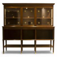 E W Godwin for Collinson and Lock. An eight leg Anglo-Japanese sideboard with brass sabots - Thumbnail 1