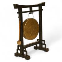 E W Godwin for William Watt. An Anglo-Japanese gong and striking stick - Thumbnail 1
