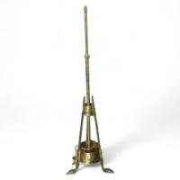 Margaret Gilmour. A Glasgow school telescopic brass standard lamp - Thumbnail 1