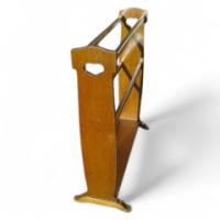 Ambrose Heal for Heals of London. An Arts and Crafts oak towell rail - Thumbnail 1