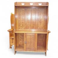 Liberty and Co. A oak bookcase with squashed heart - Thumbnail 1