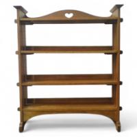 Wylie and Lochhead. An Arts and Crafts oak adjustable bookcase - Thumbnail 1