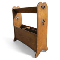 Harris Lebus. An Arts & Crafts Oak Bookcase/magazine Rack - Thumbnail 1
