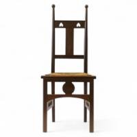 J S Henry. A stylish pair of Arts and Crafts mahogany side chairs - Thumbnail 1