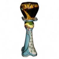 A jardinere and stand with Peacock decoration made at the Thomas Forrester factory in Longton. - Thumbnail 1