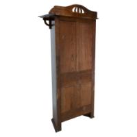 Arts and Crafts Oak Cabinet by Shapland & Petter with Fretwork Pediment - Thumbnail 14