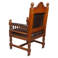 Bruce Talbert for Gillow and Co., attributed – Gothic Revival Oak Armchair - Thumbnail 5