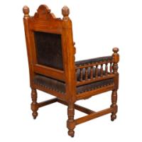 Bruce Talbert for Gillow and Co., attributed – Gothic Revival Oak Armchair - Thumbnail 7